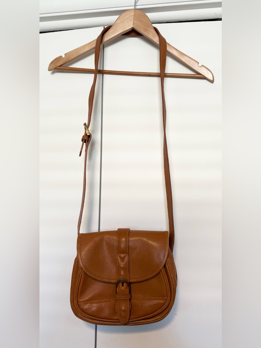 Vintage Ralph Lauren Leather Crossbody Bag in Brown